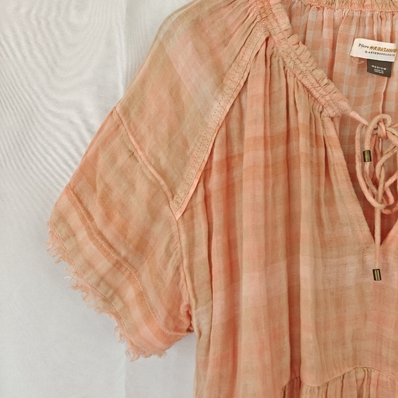 Anthropologie Pilcro And The Letterpress The Bette Babydoll Blouse Size M - Picture 7 of 13